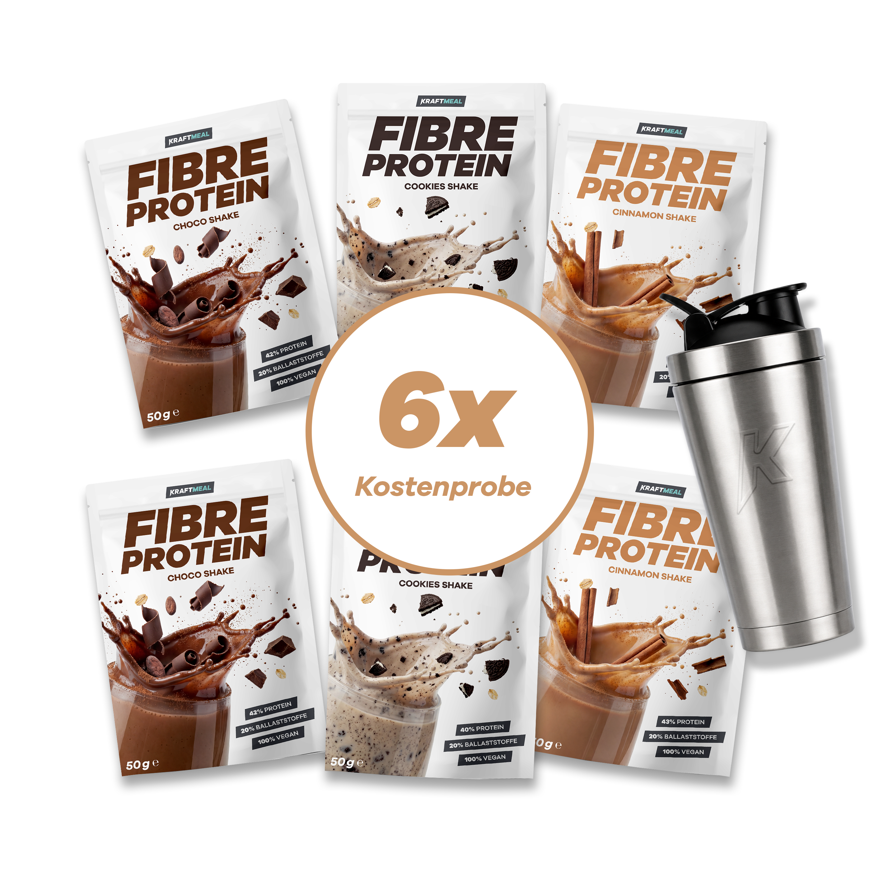 Fibre Protein Shake Kostprobe 6x