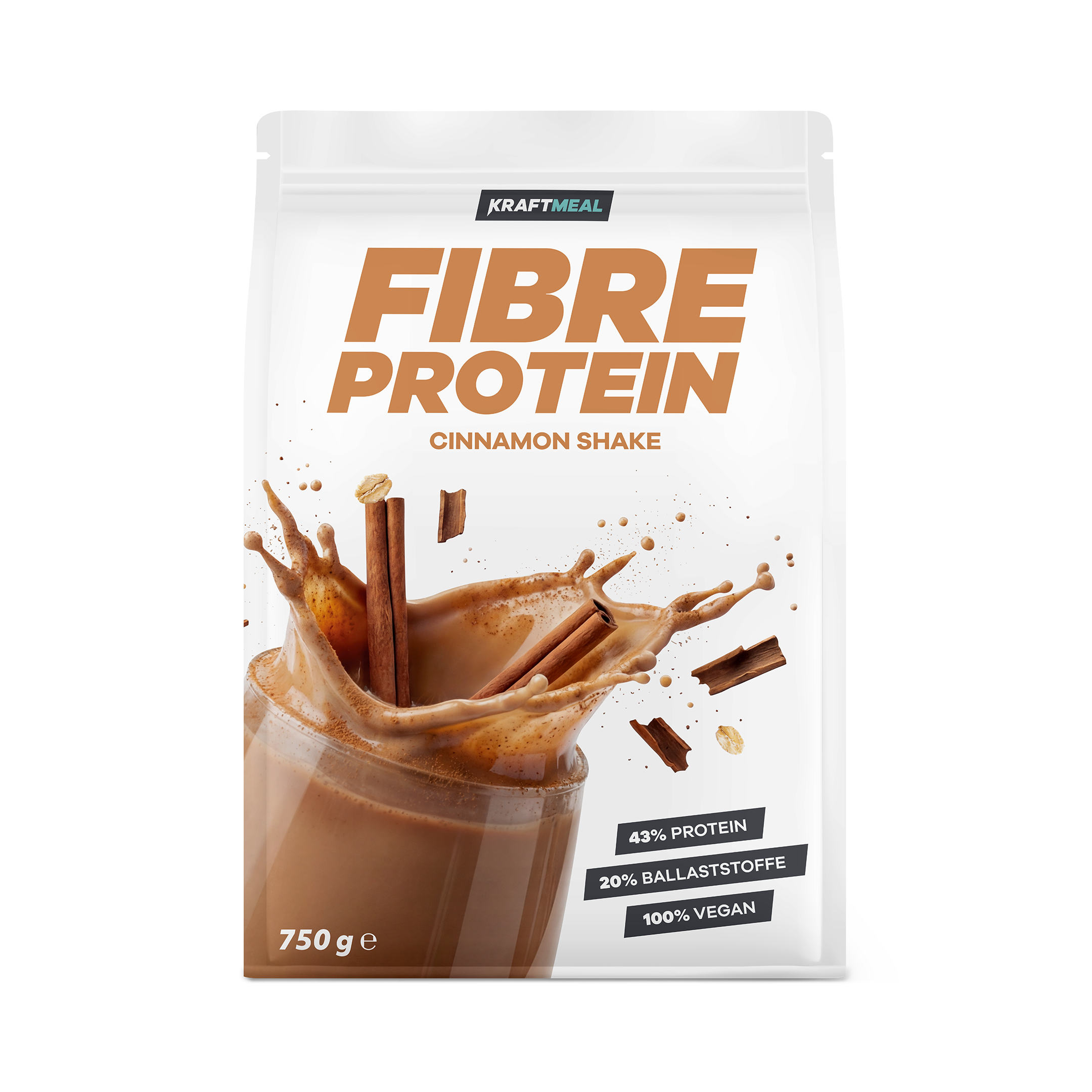 Kraftmeal | Fiber Protein Shake | Cinnamon | 750g