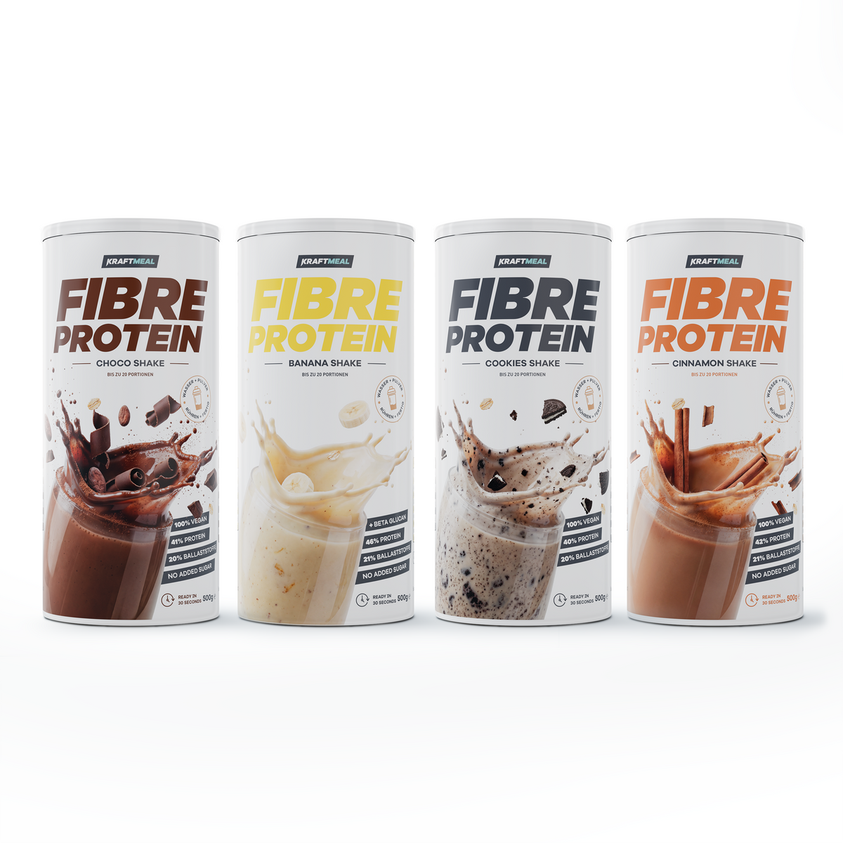 Kraftmeal | Fibre Protein Shake | 4x MIX  | 500g