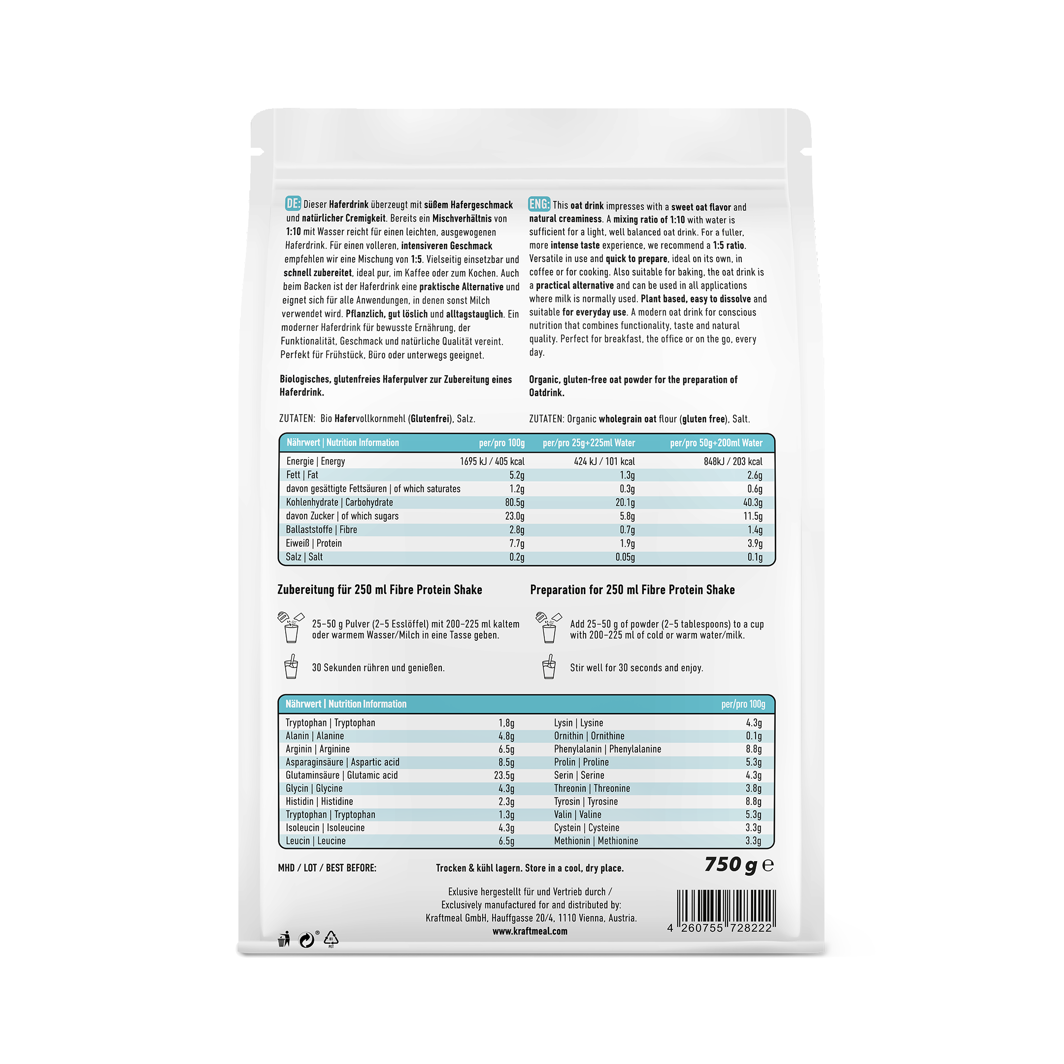Kraftmeal | Instant Oatdrink | 750g